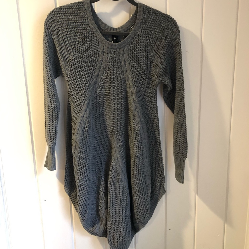 Agnes & Dora cable knit tunic Gray Sweater